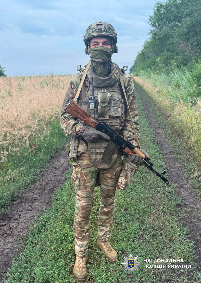Боєць стрілецького батальйону поліції Одещини Горн.