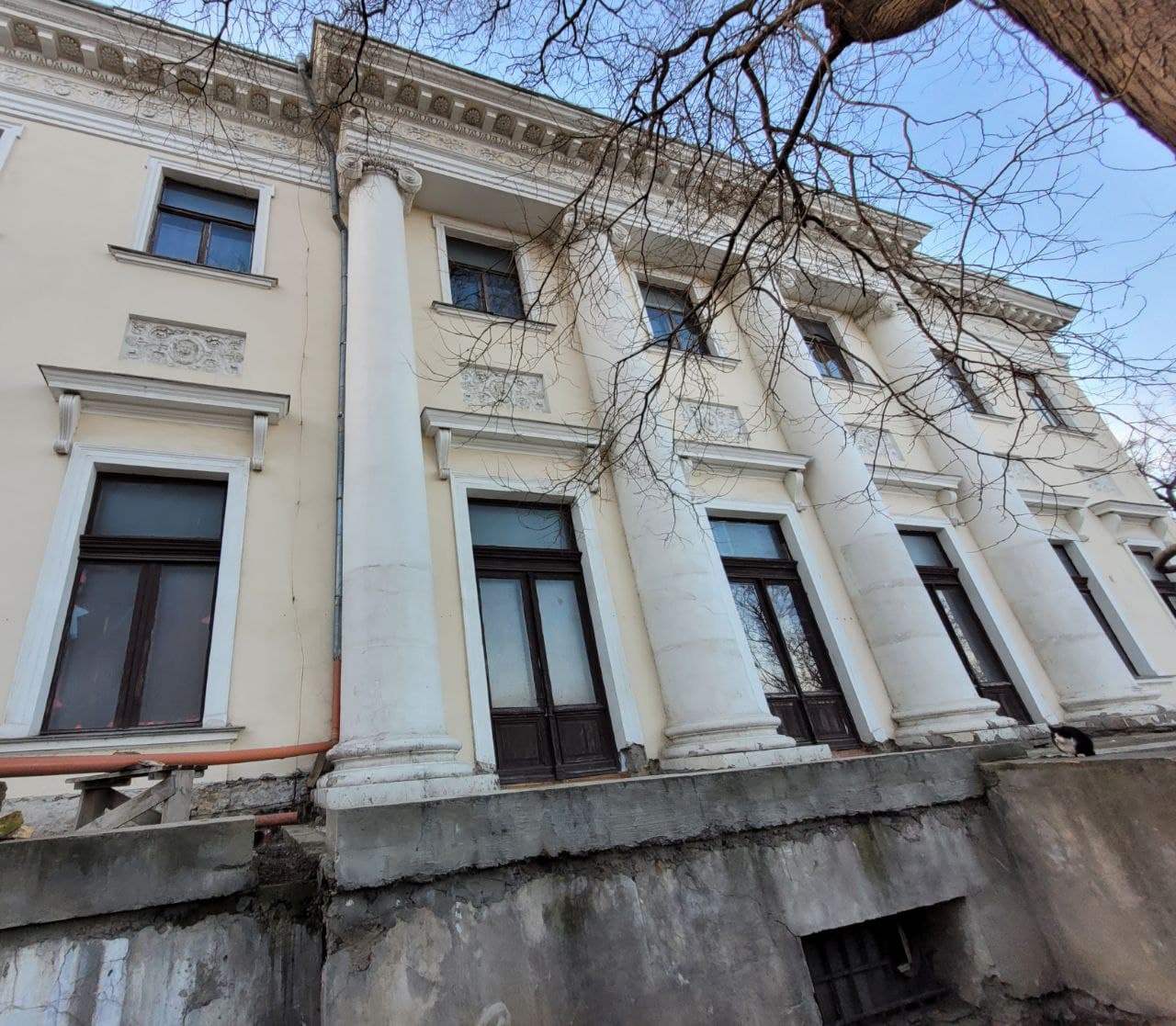 Воронцовский дворец за оградой.