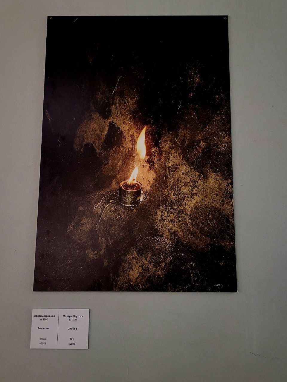 Снимок с выставки Максима Кривцова.