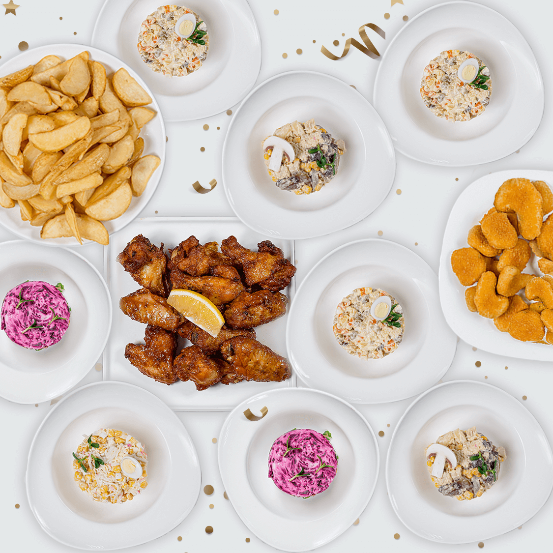 Новорічний сет на вісім осіб від онлайн-ресторану Smilefood.