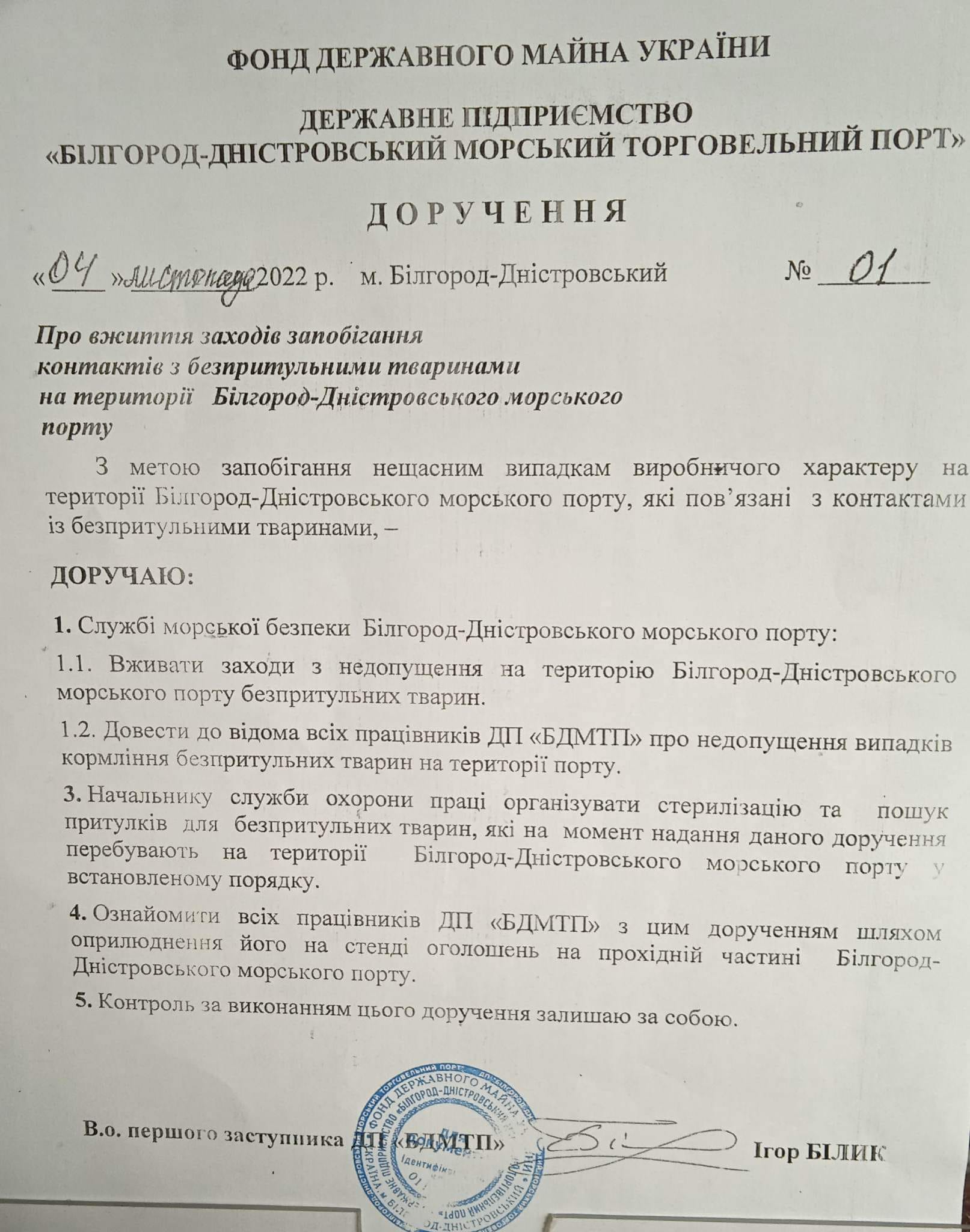 У Білгород-Дністровському порту Одеської області заборонили годувати безпритульних тварин.