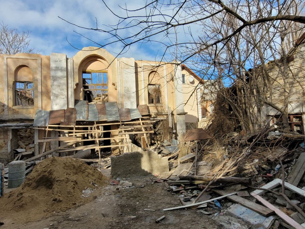 Развалины Новобазарной синагоги.