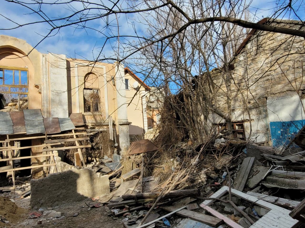 Развалины Новобазарной синагоги.