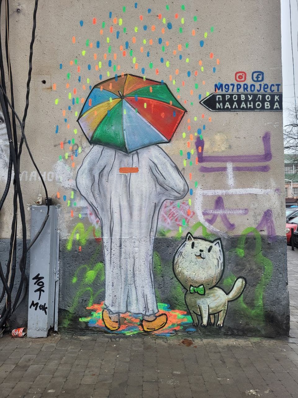 Стрит-арт в переулке Маланова.