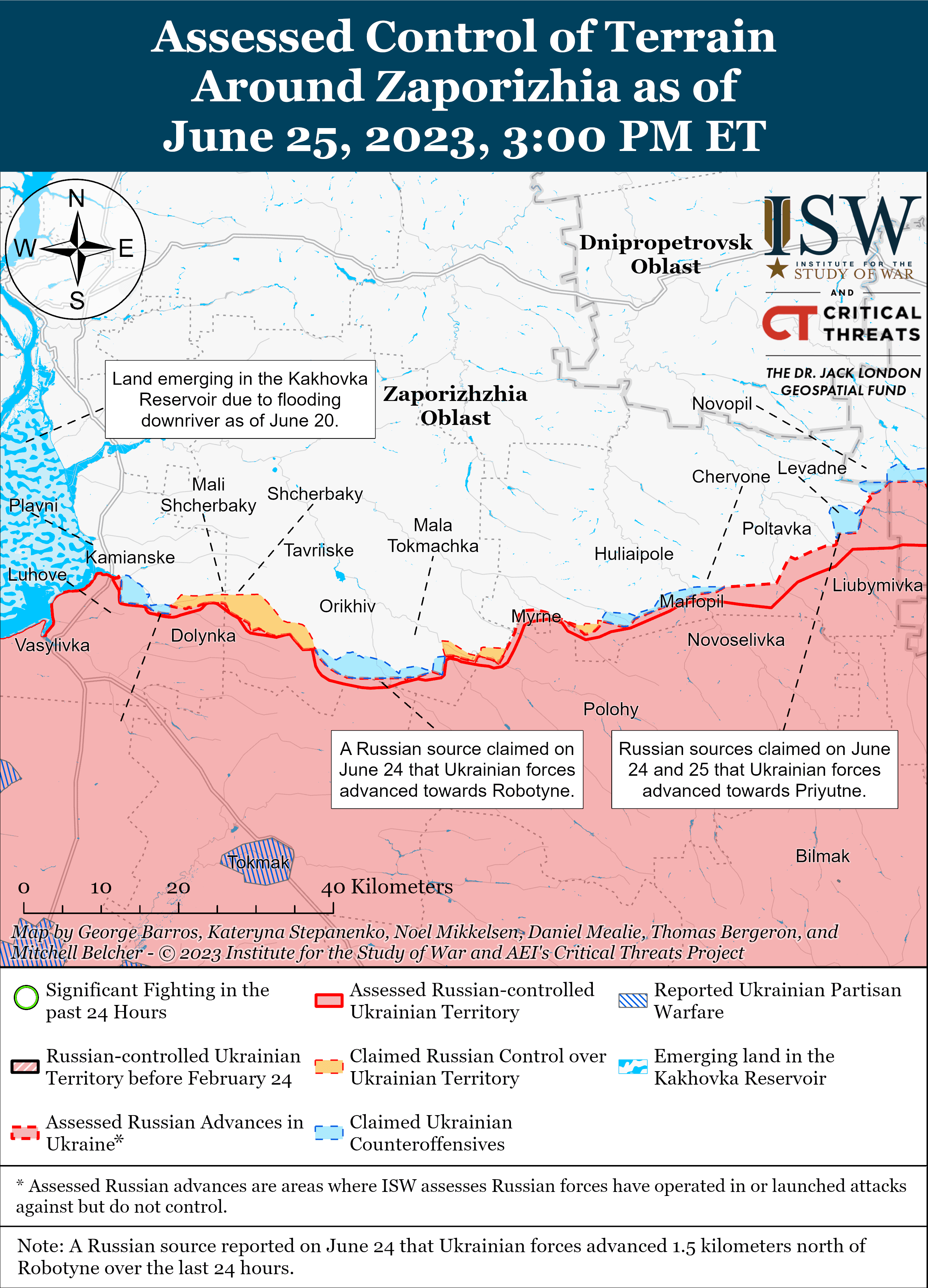Карта боевых действий 26 июня &ndash;
