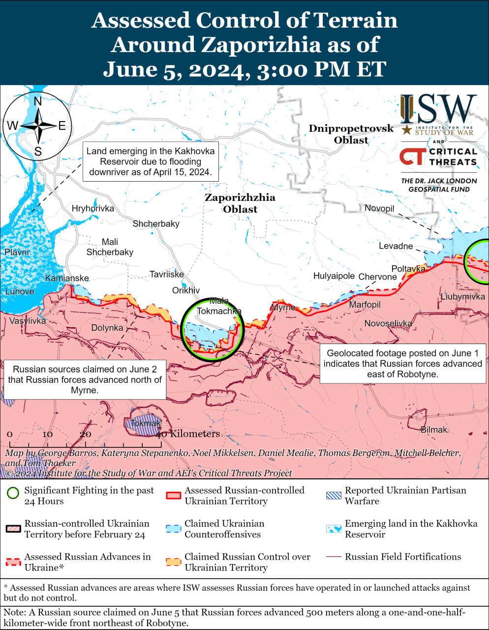 Карта боевых действий на Украине.