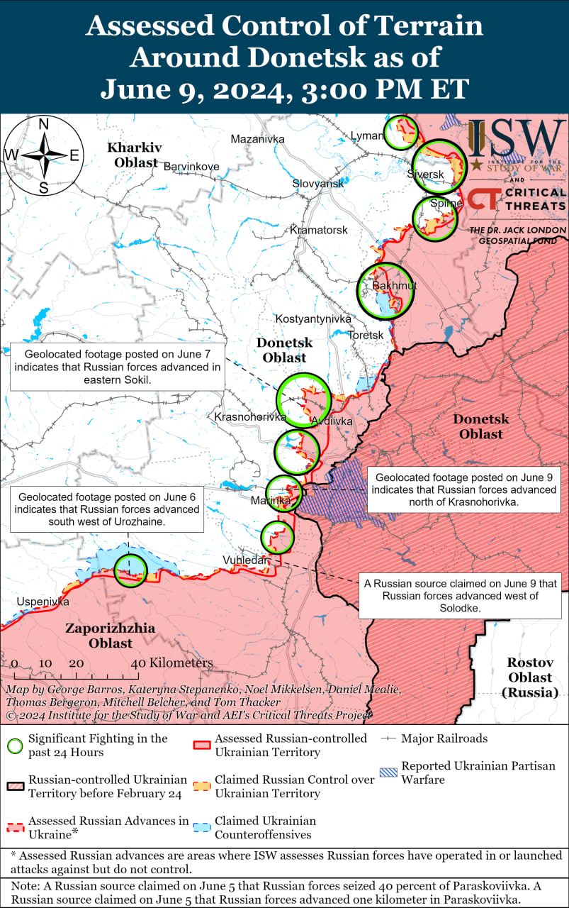 Карта боевых действий.