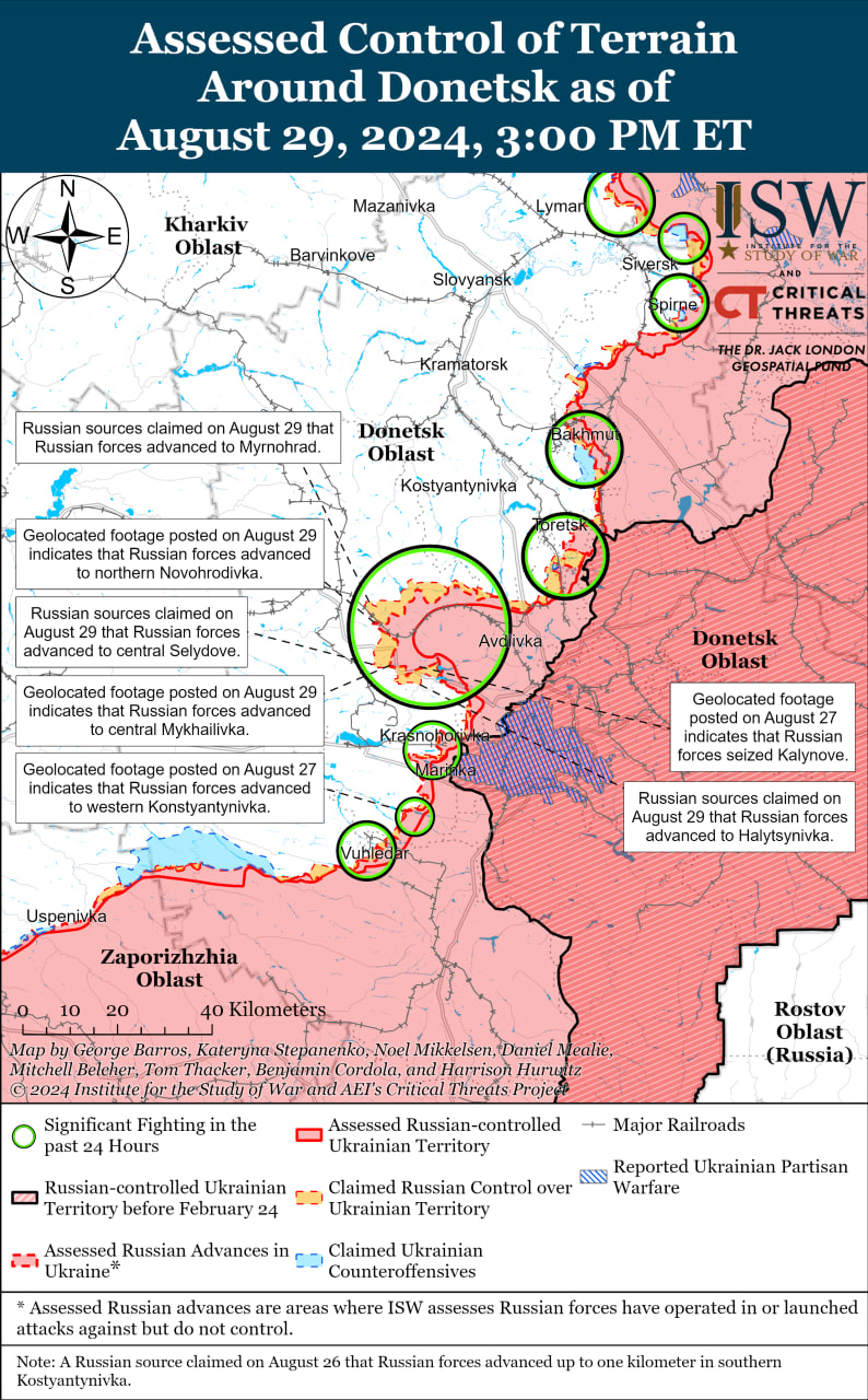 Карта боевых действий.