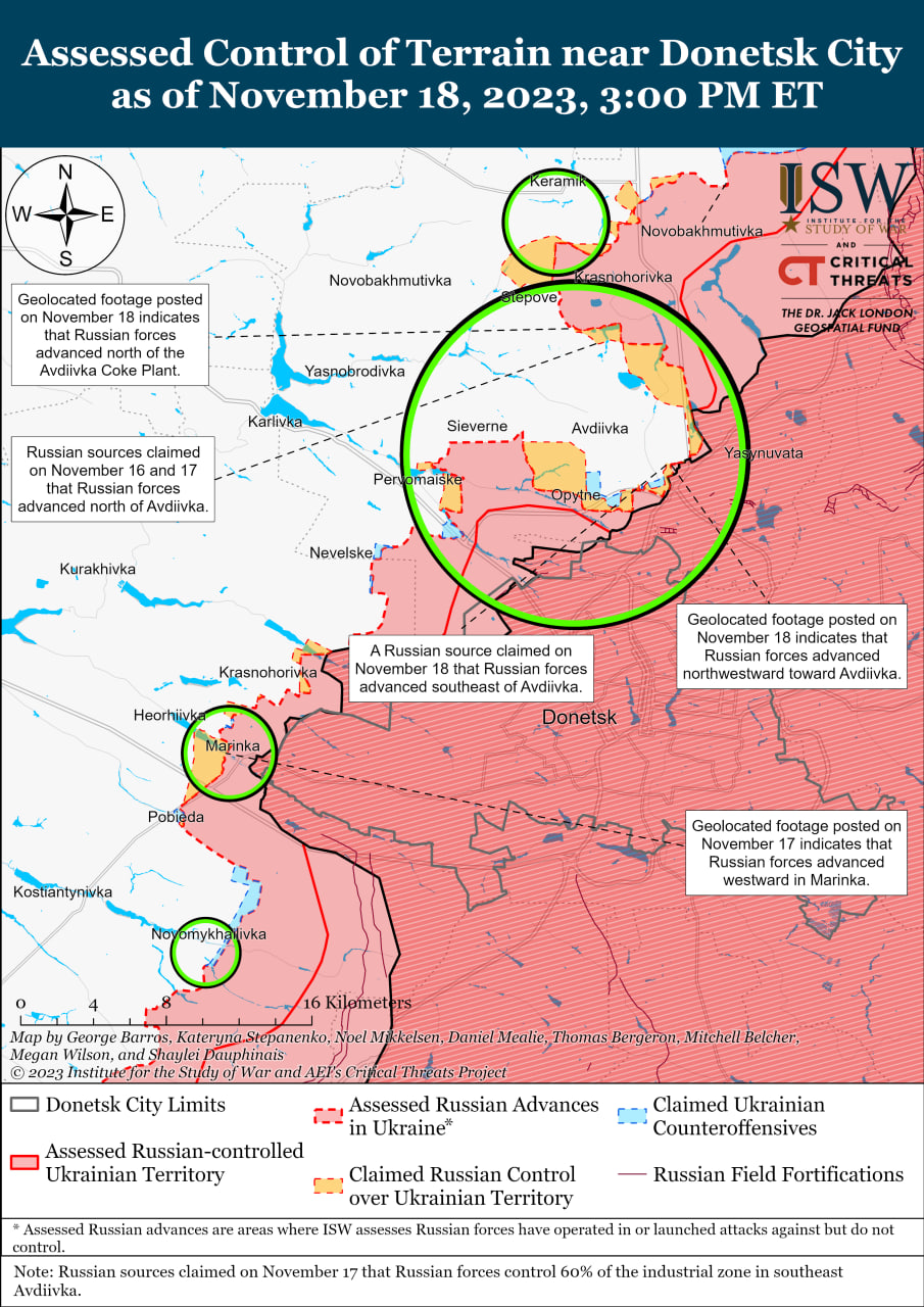 Карта боевых действий в Украине на 19 ноября фото 3 2
