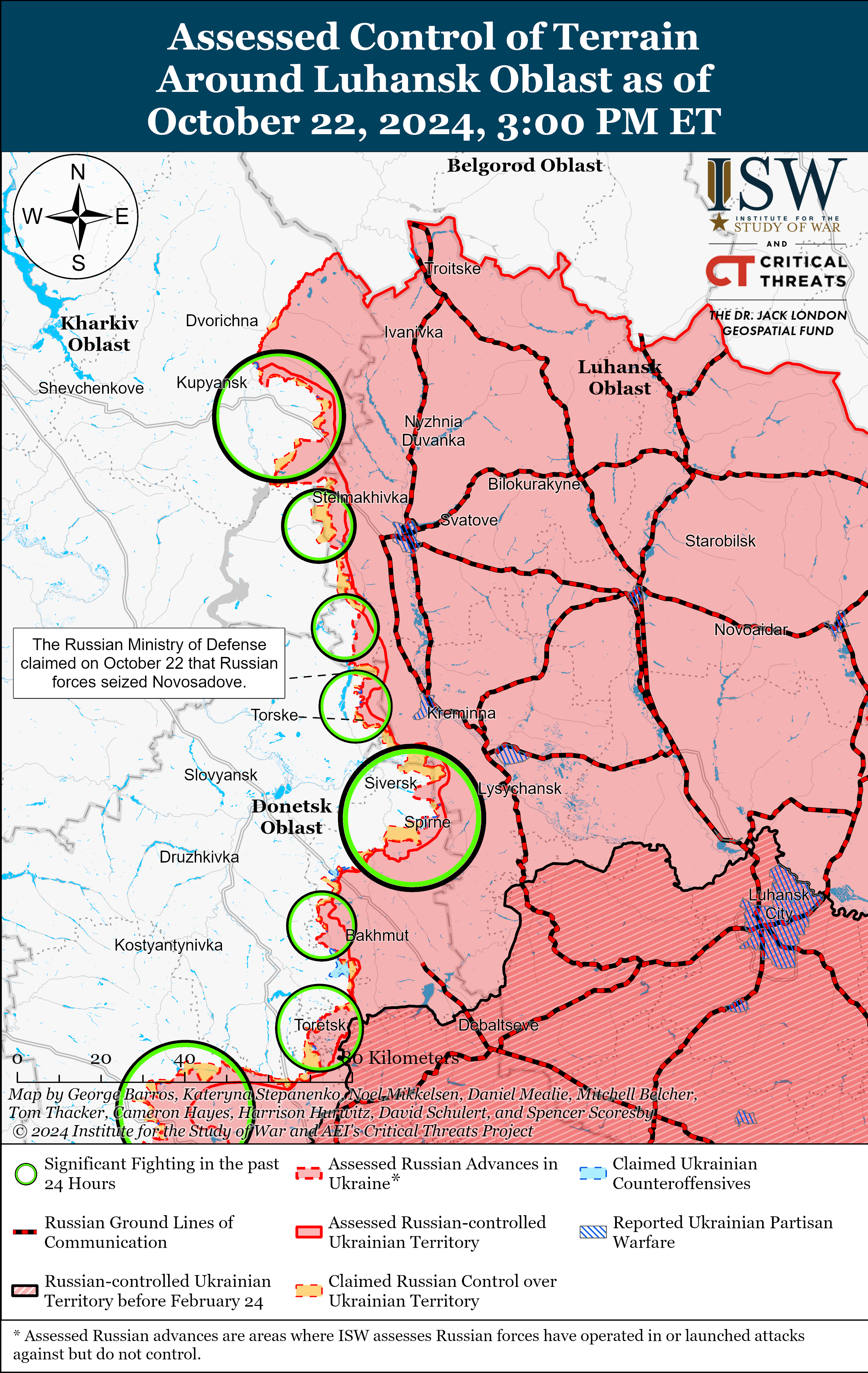 Карта боевых действий. Фото: understandingwar.org