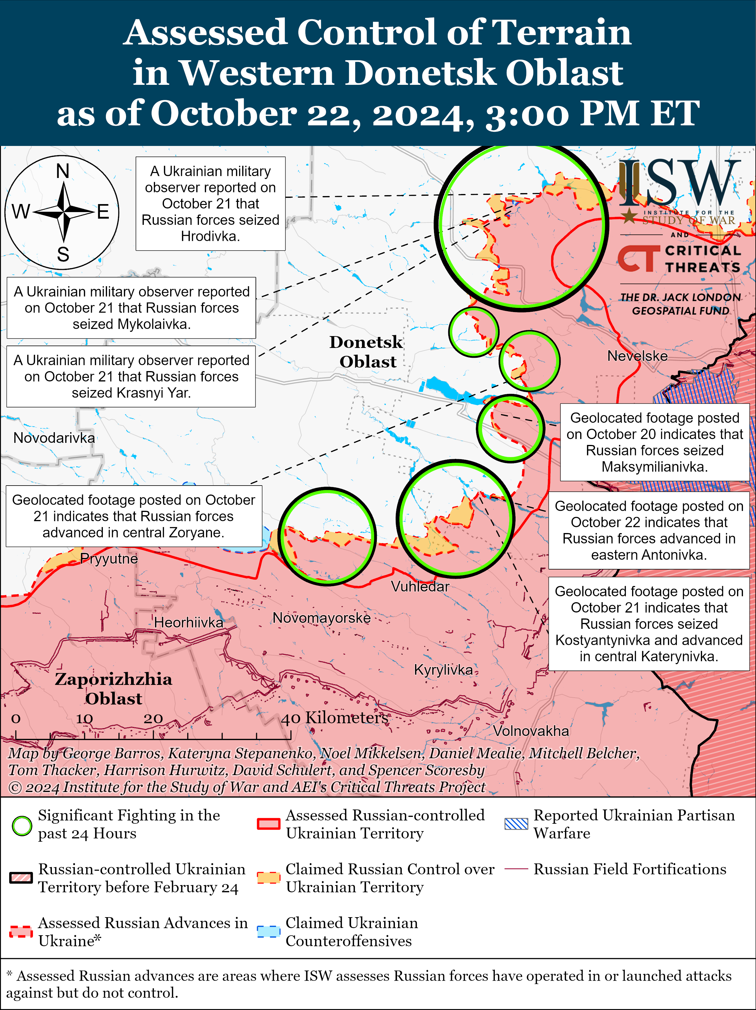 Карта боевых действий. Фото: understandingwar.org