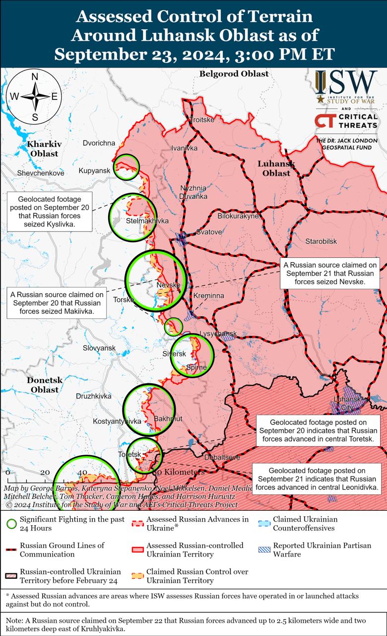 Карта боевых действий. Фото: understandingwar.org