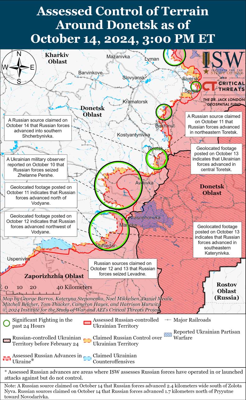 Карта боевых действий. Фото: understandingwar.org