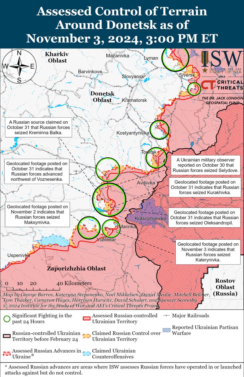 Карта боевых действий в Украине 4 ноября фото 5 4