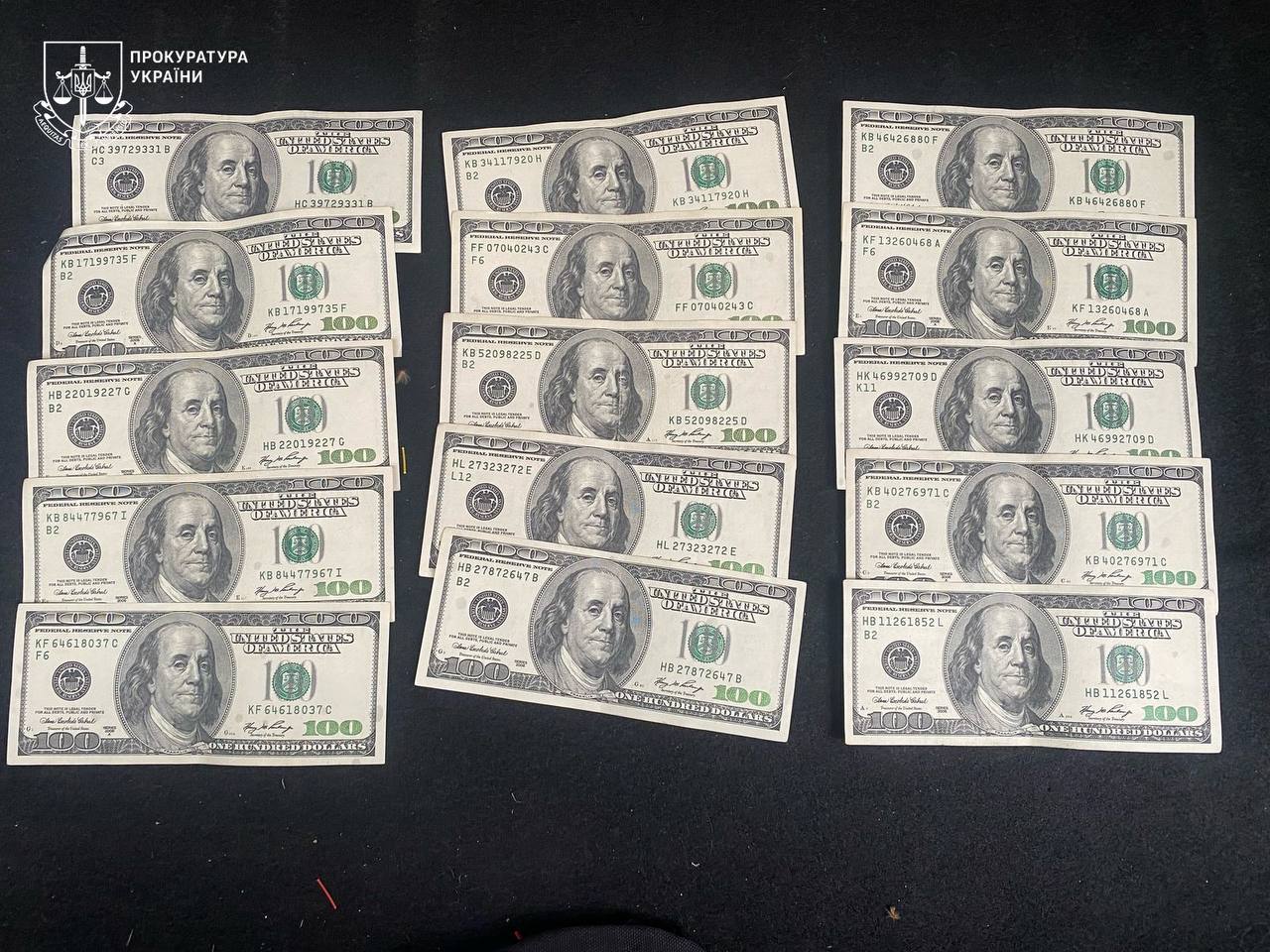Гроші, які вилучили в затриманих.