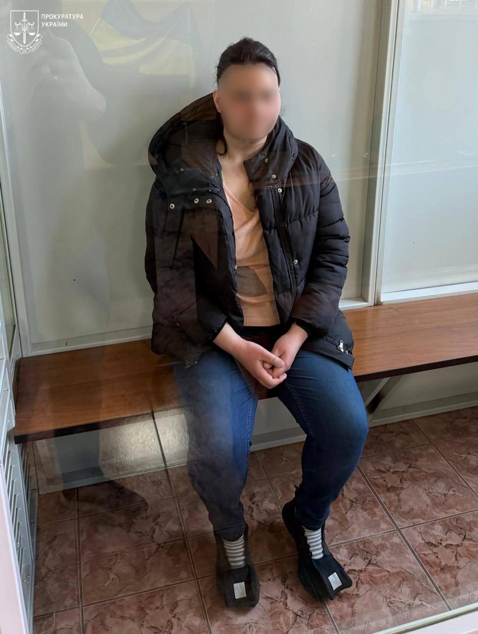 Задержанная коллаборантка.