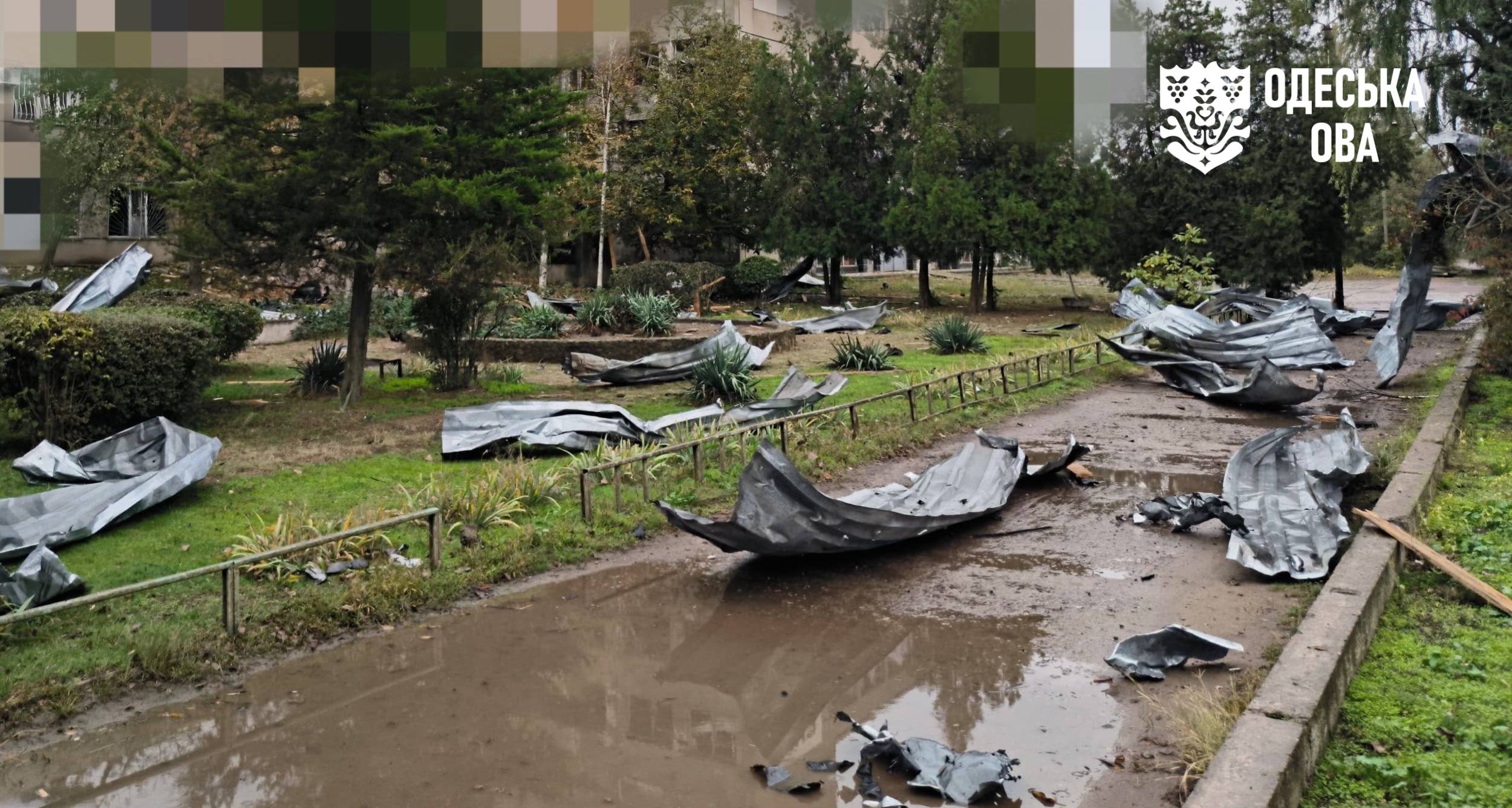Разрушение на юге Одесчины после обстрела днем 23 октября 2026 года.