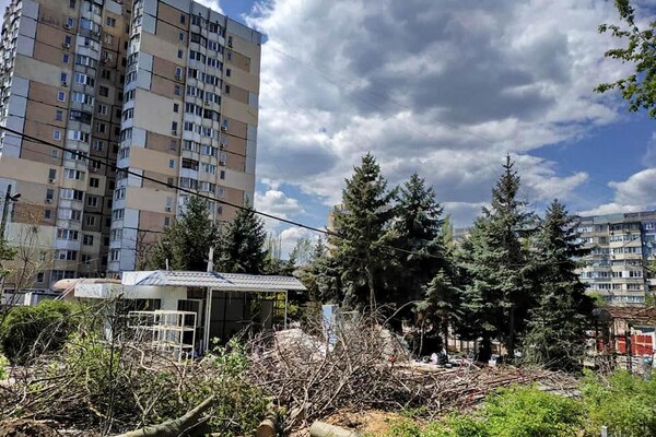 Установили забор и пилят деревья: что строят в Одессе на Марсельской  фото