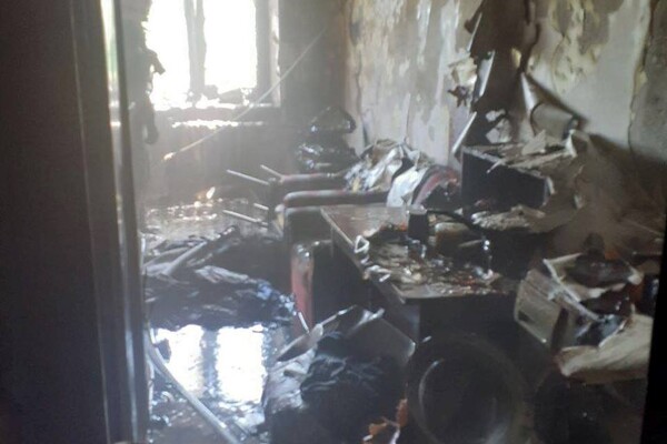 На поселке Котовского снова пожар: горела высотка фото