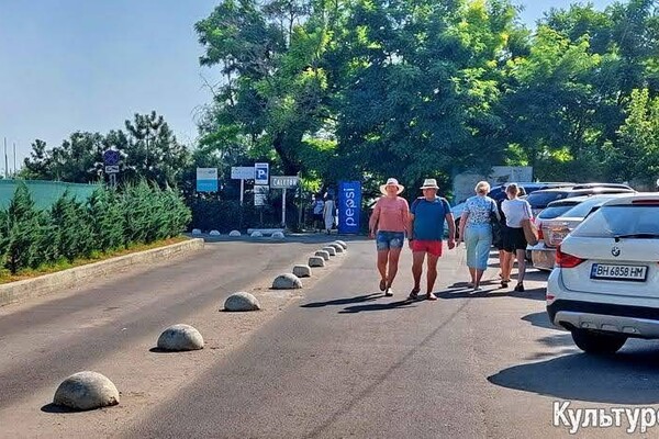 В Одессе богач перекрыл тротуар своим владением: идти нужно по дороге  фото 1