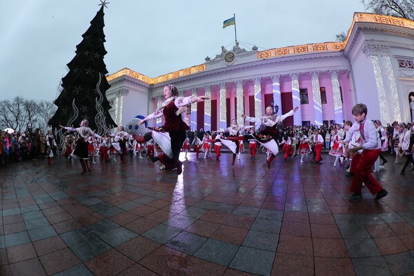 В Одессе открыли главную новогоднюю елку города фото 5