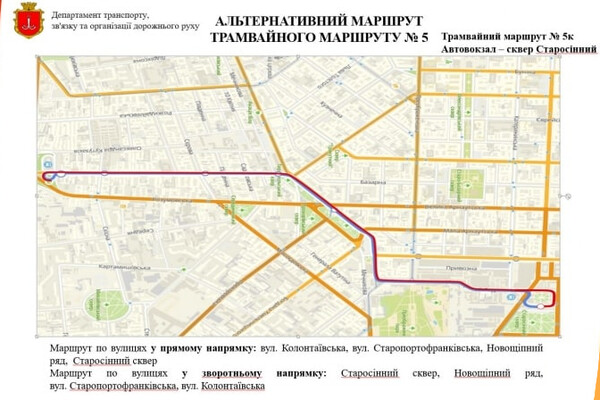 Остановка четырех трамваев в Одессе: как будет ходить транспорт на Привозе фото 1