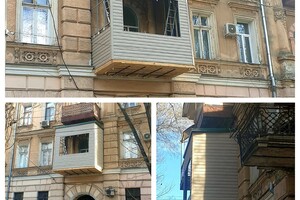 На памятнике архитектуры в Одессе появился балкон-скворечник из вагонки фото 2