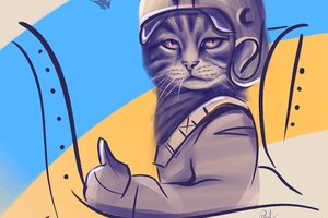 Одесситка создает рисунки украинских котов-воинов  фото 1