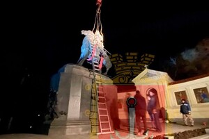 Ночью в Одессе снесли памятники Екатерине II и Суворову фото 1