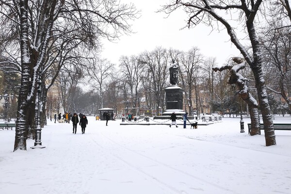 Гололед и санки: в Одессу пришла настоящая зима (фото) фото 13