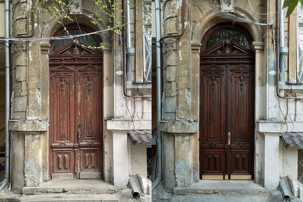 В центре Одессы отреставрировали еще одну историческую дверь фото