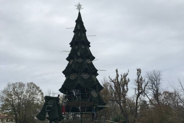 У центрі Одеси встановили новорічну ялинку (фото, відео) фото 1